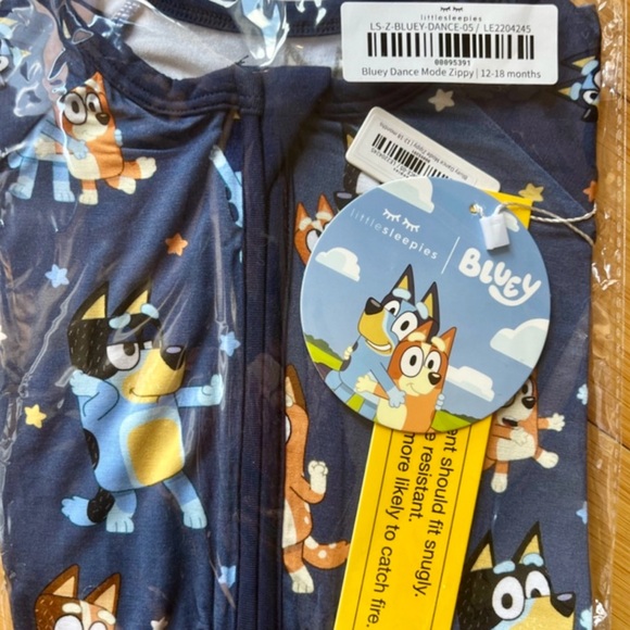 Little Sleepies Bluey Dance Mode Two-Piece Pajama Set NIP/NEW, multiple sizes - Picture 3 of 3